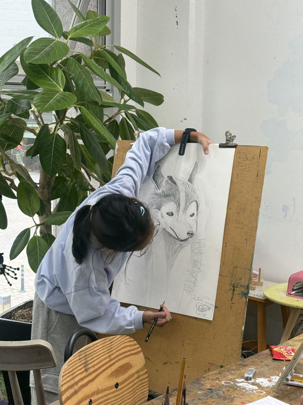 이젤 앞에서 오래 보기